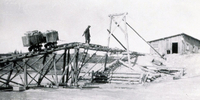 Hauling Fill for the Dam on Flin Flon Lake C 1928