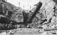 Marion Shovel at Work iin the Open Pit Flin Flon early 1930's