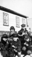 kids playing in the early days of Flin Flon.