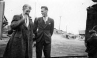 At the train station in the early 1940’s,
