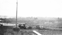 Tractor nd Wagon near North end Of Plant Construcion Site C 1928