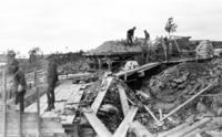 Construction oof the Pilot Mill, Second Man Right Foreground RCMP officer C 1926