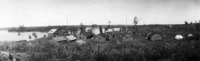 Early Camp Main office with radio aireals C 1927