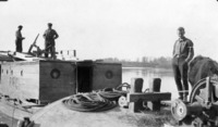 Ross Navigation Company Barge being pushed by Steam Boat C 1927