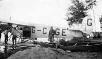 Western Canadian Airways C-CAGE at Flin Flon 1927 M. A.. Roche betwenn "C" and "G"
