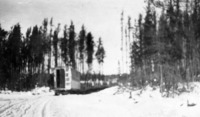 Freight Swing on Portage on Island Falls Haul C 1929
