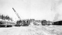 Mile 86 "Power Siding" Marion Crane Loading Sleighs C 1929