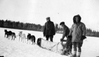 Island Falls Haul C 1929 Three Men with Dog Team