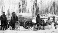 1929/30 Unmodified Delivery Truck,d Dog Team possibly Camp 4 Island Falls Haul