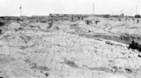 1929/30 Preparing to level rock outcrops for consturction site