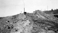Tugger and scraper moving overburnd 1929/30
