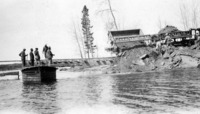 Barge supported Dam Construction Side Dump Cars 1927/28