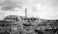 Construction of the Mill, The thickener Tank is Lower Right