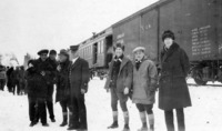 Passengers and Conductor from a Passenger Train which Appears to be at Mile 9=86