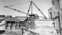Tripod Crane Working on the Island Falls Dam and Powerhouse C 1930