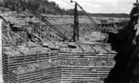 Temporary dam, maybe part of the Island Falls Project no date no information