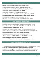 Historical Articles and Correspondence