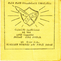 1943 June 4th Hapnot School Closing Exercizes