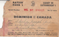 Wartime Ration Books The Skoda Family