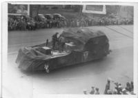 HBM&S Parade Float featuring Miners but not in Flin Flon
