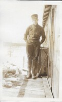 Maurice A Roche in front of the Main Office