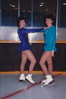 Karla Stoltz and Joanne Henry, figure skaters from the mid-1980s.
