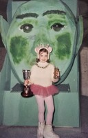 Lesley Lennartz with her trophies that she won at the Wizard of Oz pageant. (1963)