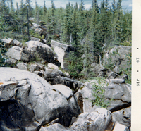 Crevices at Meridian Tower Beaver Lake Sask Aug 67