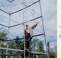 Crevices Meridian Tower Aug 67 Beaver Lake Sask 'My friend Linda and I walked to the tower'