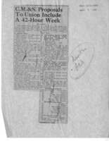 C. M.&S Propose 42 hour work week