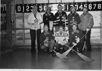 curling team poses