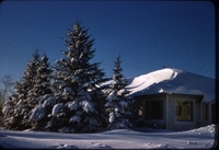 Davis house in snow