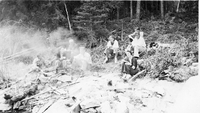 group at campfire