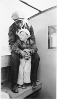 Marvin and Wayne Huffaker in boat