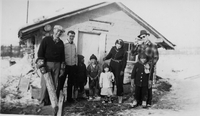 people outside cabin
