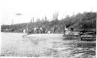 scow and passengers