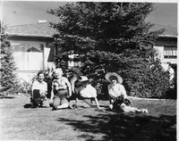 Sue Mcleish, Chlo, and 2 ladies on lawn