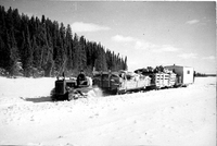 tractor pulling sleighs
