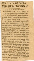 New Zealand Faces New Socialist Moves