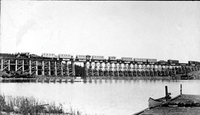 Lime Stone Narrows Trestle on the Flin Flon Line 