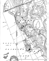 1922 Alcock map of the early Flin Flon Camp
