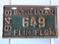  Flin flon 1949 Bicycle Licence