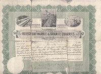 Example of early stock certificate