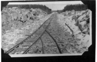 Track through a rock cut - no location- C 1927