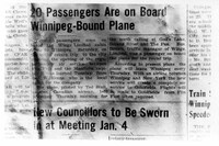 20 PASSENGERS ARE ON BOARD WINIPEG-BOUNd PLANE-