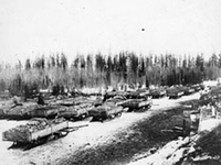 Ore Sleighs at Mandy Mine....