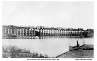 First Train Crossing Limestone Bridge .....