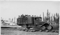Construction Gang on rail mounted truck C.1928