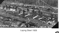 Laying Steel to Flin Flon 1928