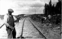 Near Junction, Mile 0 Flin Flon Sherrit Gordon Railroad